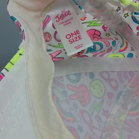 Justice Multi Neon/White Baseball Cap - Picture 10 of 12